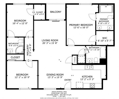 3x3 B2 Floorplan